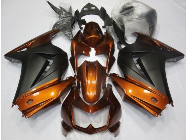 Orange and Matte Black 2008-2012 Kawasaki Ninja 250 Motorcycle Fairing