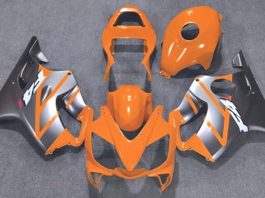 Orange and Matte Silver 2001-2003 Honda CBR600 F4i Motorcycle Fairing