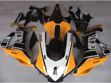 Orange and White 2015-2019 Yamaha R1 Motorcycle Fairing