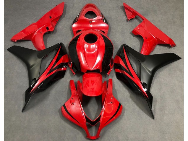 Pearl Red & Black 2007-2008 Honda CBR600RR Motorcycle Fairing