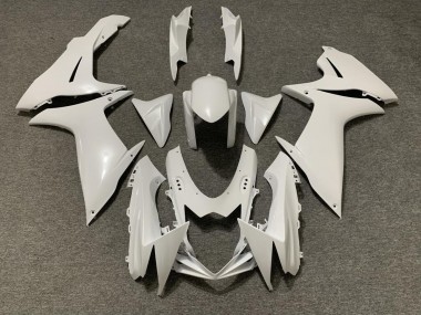 Pearl White 2011-2024 Suzuki GSXR 600-750 Motorcycle Fairing