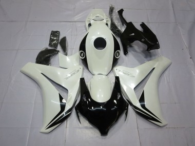 Pearl White and Black 2008-2011 Honda CBR1000RR Motorcycle Fairing