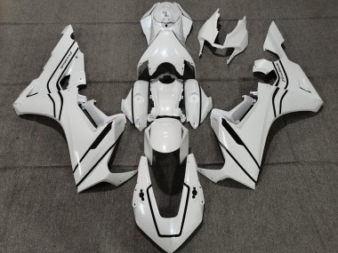 Pearl White and Black 2017-2023 Honda CBR1000RR Motorcycle Fairing