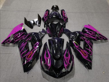 Pink Flame 2006-2011 Kawasaki ZX14R Motorcycle Fairing