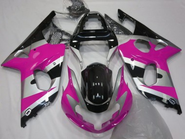 Pink Silver OEM Style 2000-2002 Suzuki GSXR 1000 Motorcycle Fairing