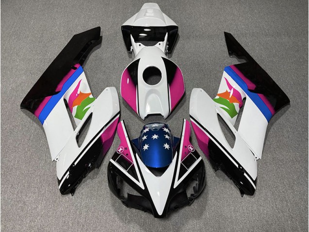 Pink and Blue Flag 2004-2005 Honda CBR1000RR Motorcycle Fairing