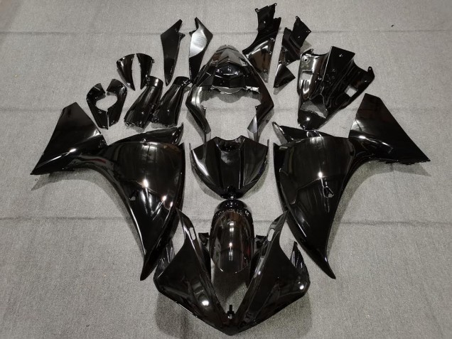 Plain Gloss Black 2009-2011 Yamaha R1 Motorcycle Fairing