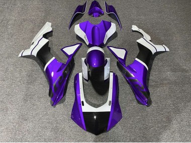 Purple & Carbon Fiber Accents 2015-2019 Yamaha R1 Motorcycle Fairing