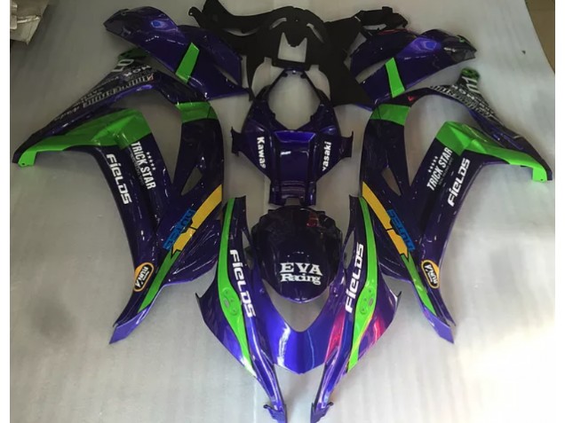 Purple Green and Gloss 2016-2019 Kawasaki ZX10R Motorcycle Fairing