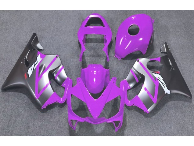 Purple and Matte Silver 2001-2003 Honda CBR600 F4i Motorcycle Fairing