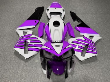 Purple and White Wings 2005-2006 Honda CBR600RR Motorcycle Fairing