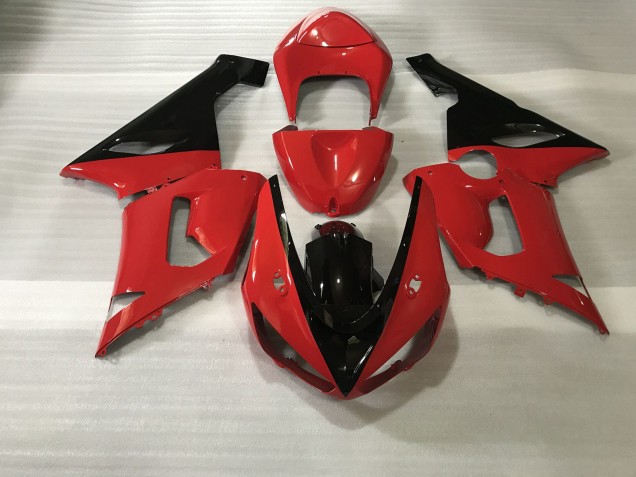 Red & Black 2005-2006 Kawasaki ZX6R Motorcycle Fairing