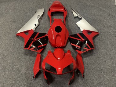 Red Black and Silver 2003-2004 Honda CBR600RR Motorcycle Fairing