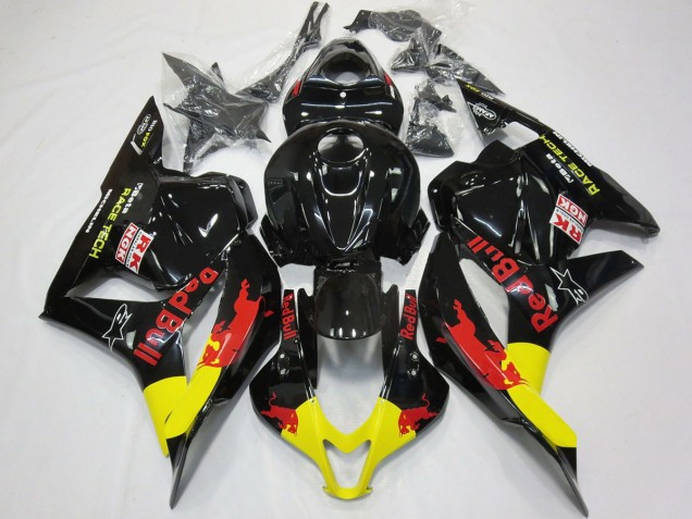 Red Bull Gloss Black 2009-2012 Honda CBR600RR Motorcycle Fairing