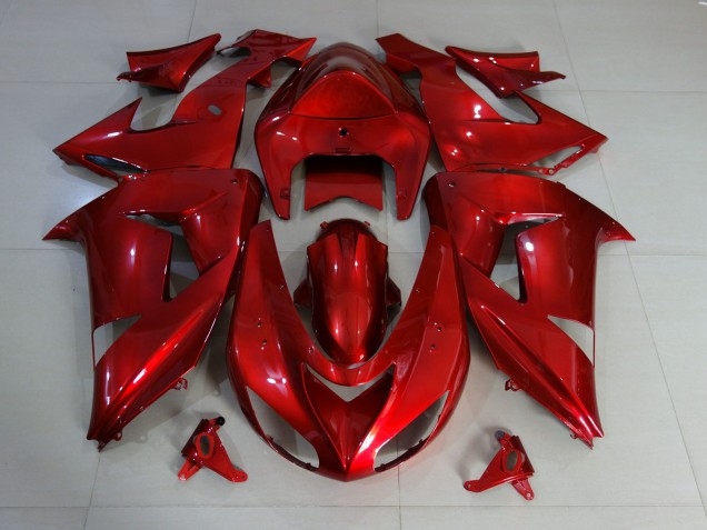 Red Deep Gloss 2006-2007 Kawasaki ZX10R Motorcycle Fairing