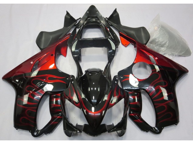 Red Flame 2001-2003 Honda CBR600 F4i Motorcycle Fairing