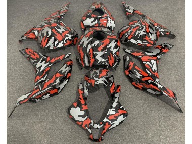 Red Grey Camo 2009-2012 Honda CBR600RR Motorcycle Fairing