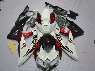 Red White Black 2008-2010 Suzuki GSXR 600-750 Motorcycle Fairing