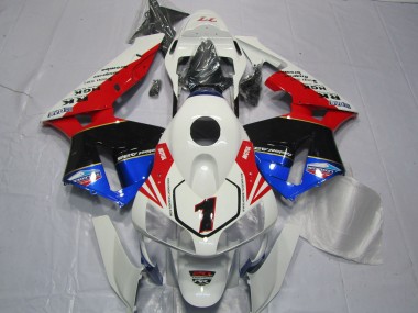 Red White Black and Blue 2003-2004 Honda CBR600RR Motorcycle Fairing