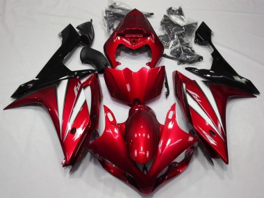 Red White and Black 2007-2008 Yamaha R1 Motorcycle Fairing