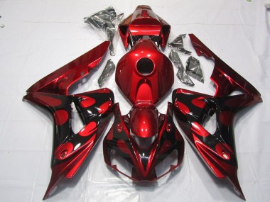 Red and Black Candy 2006-2007 Honda CBR1000RR Motorcycle Fairing