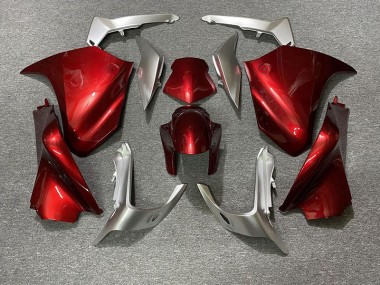 Red and Silver 2010-2013 Honda VFR1200 Motorcycle Fairing