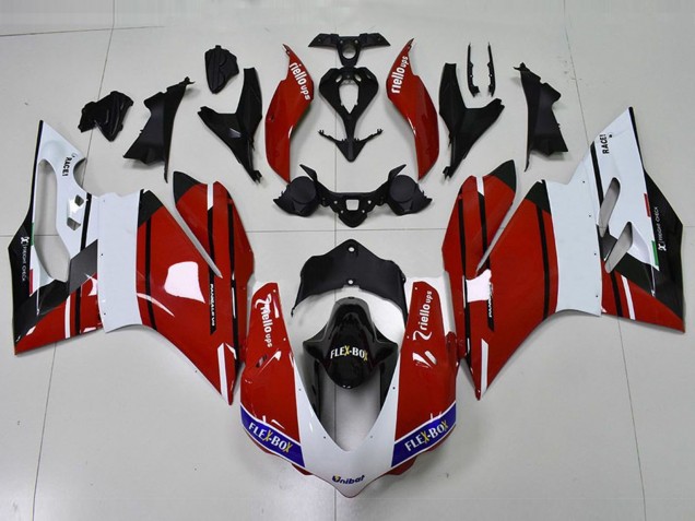 Red and White 2015-2017 Ducati Ducati 959 1299 Motorcycle Fairing