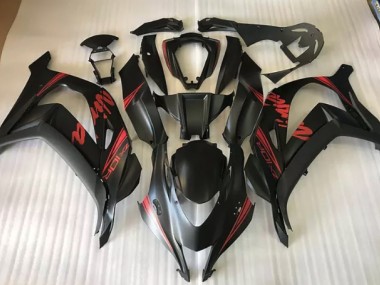 Satin Black & Red 2016-2019 Kawasaki ZX10R Motorcycle Fairing