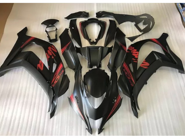 Satin Black & Red 2016-2019 Kawasaki ZX10R Motorcycle Fairing