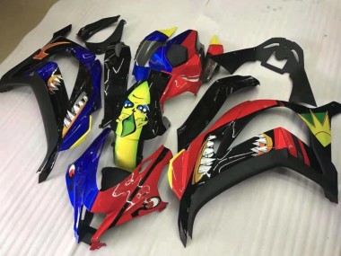 Share Red and Blue 2016-2019 Kawasaki ZX10R Motorcycle Fairing