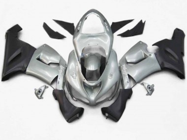 Silver Black Matte 2005-2006 Kawasaki ZX6R Motorcycle Fairing