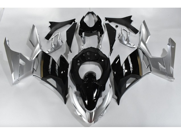 Silver and Black 2018-2023 Kawasaki Ninja 400 Motorcycle Fairing