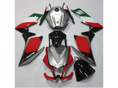 Silver and Red 2012-2015 Aprilia RS4 125 Motorcycle Fairing