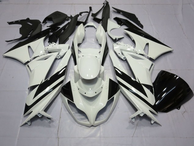 Special White Black 2009-2012 Kawasaki ZX6R Motorcycle Fairing