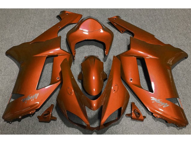 Tiger Orange 2007-2008 Kawasaki ZX6R Motorcycle Fairing