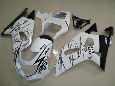 White Corona 2001-2003 Suzuki GSXR 600-750 Motorcycle Fairing