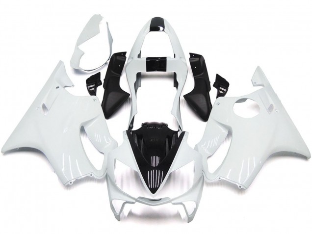 White and Black 2001-2003 Honda CBR600 F4i Motorcycle Fairing