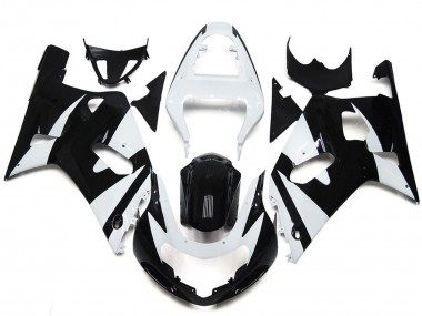 White and Black Style OEM 2001-2003 Suzuki GSXR 600-750 Motorcycle Fairing