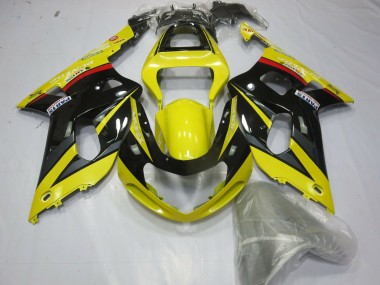 Yellow Black and Grey 2001-2003 Suzuki GSXR 600-750 Motorcycle Fairing